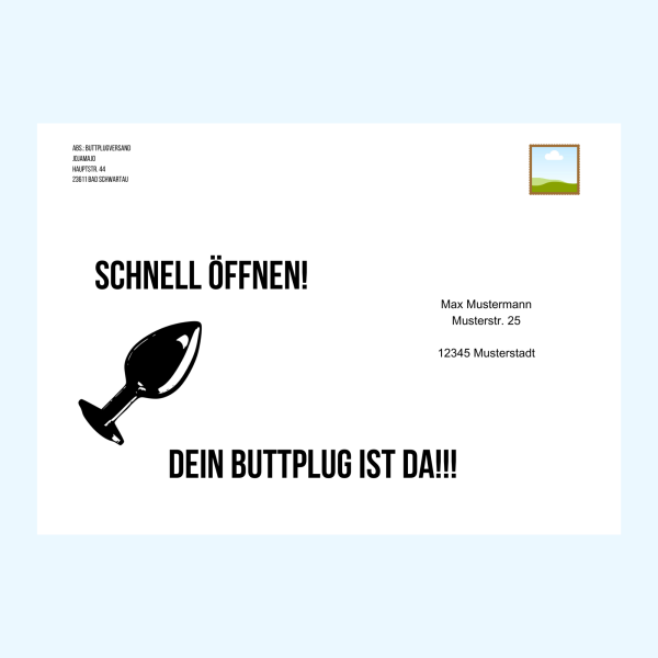 Scherzbrief - "Buttplug" Eine Tüte Haribo Goldbären Standardbrief