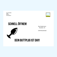 Scherzbrief - "Buttplug" Eine Tüte Haribo...